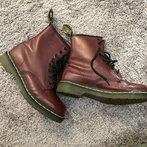 Maroon matte doc martens